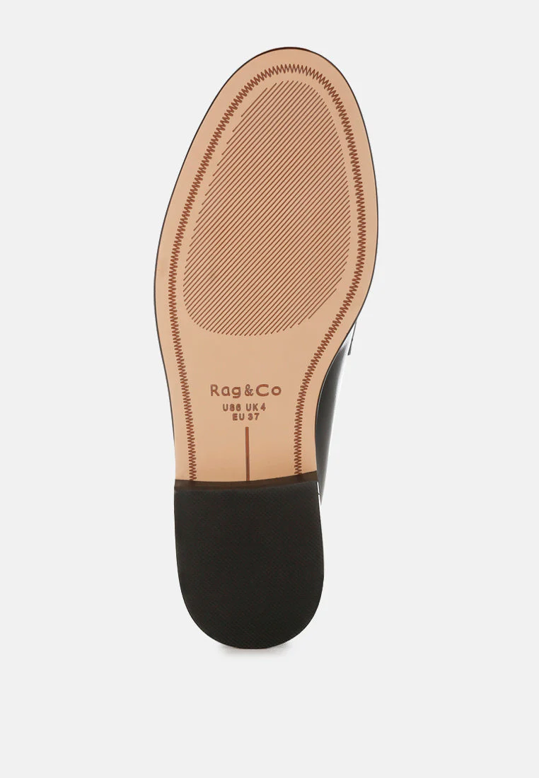 Roxana Real Leather Penny Strap Loafers - Image 13