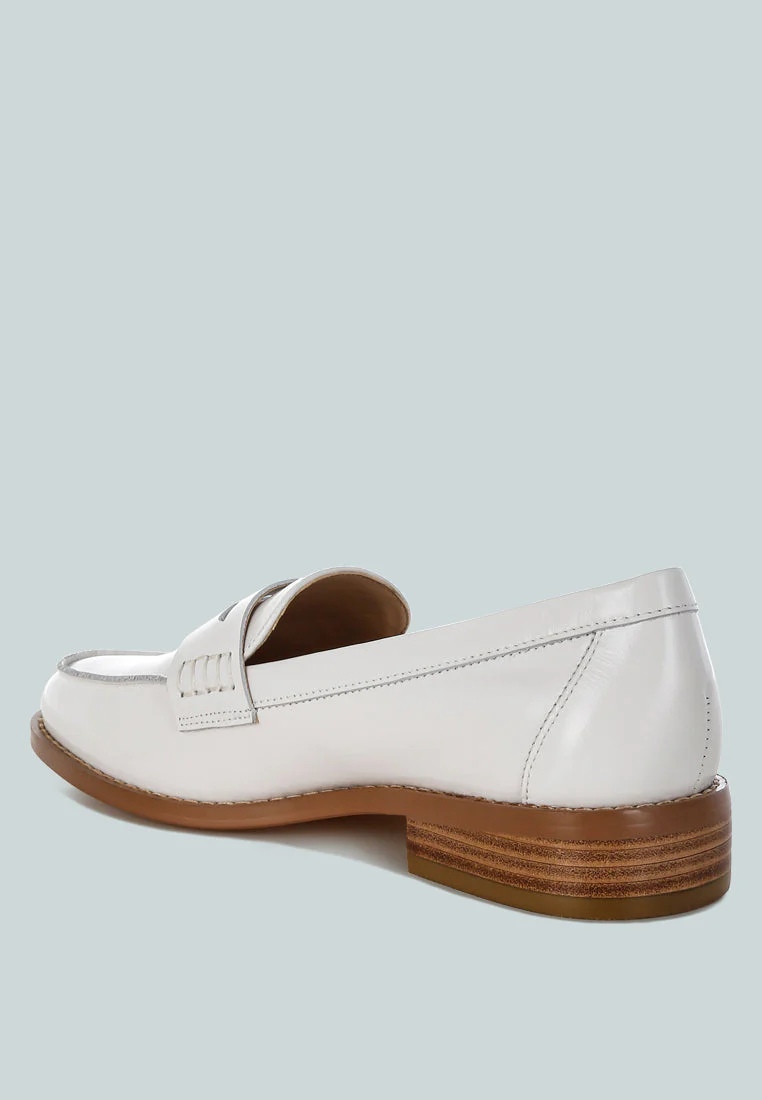Roxana Real Leather Penny Strap Loafers - Image 5
