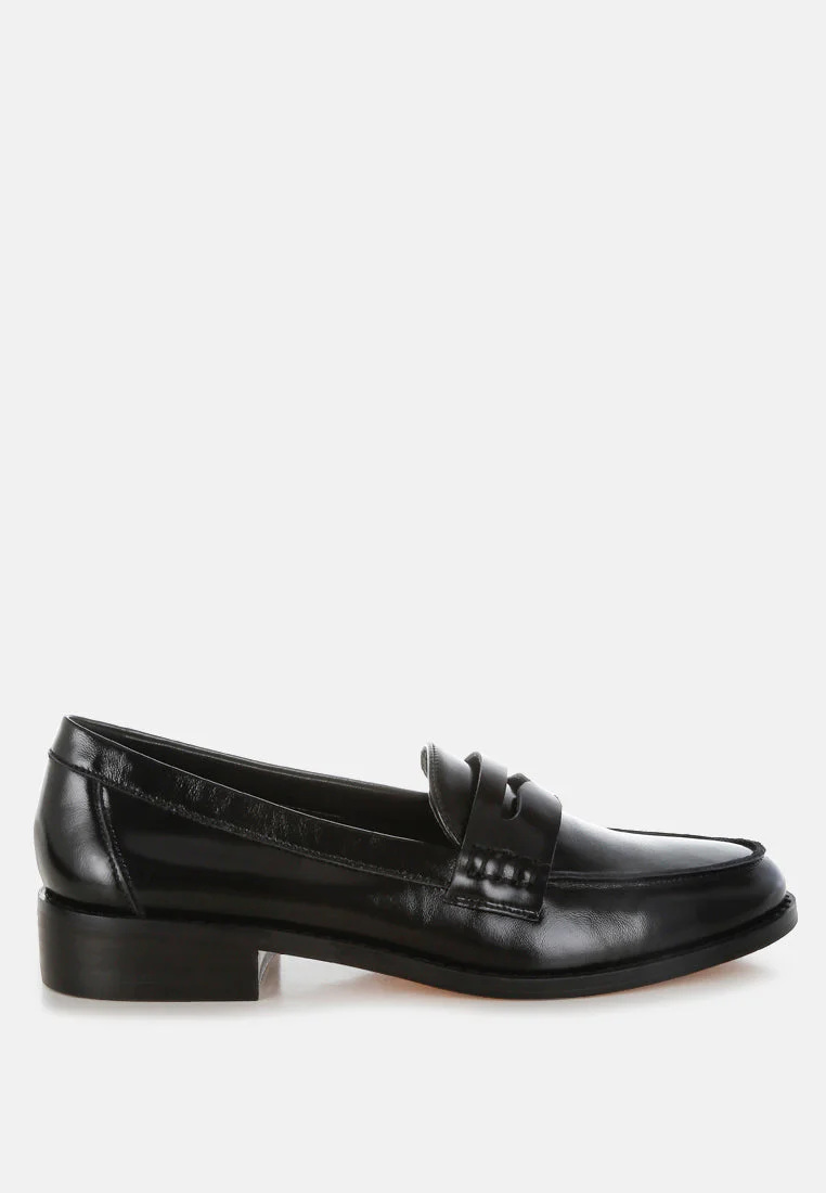 Roxana Real Leather Penny Strap Loafers - Image 8