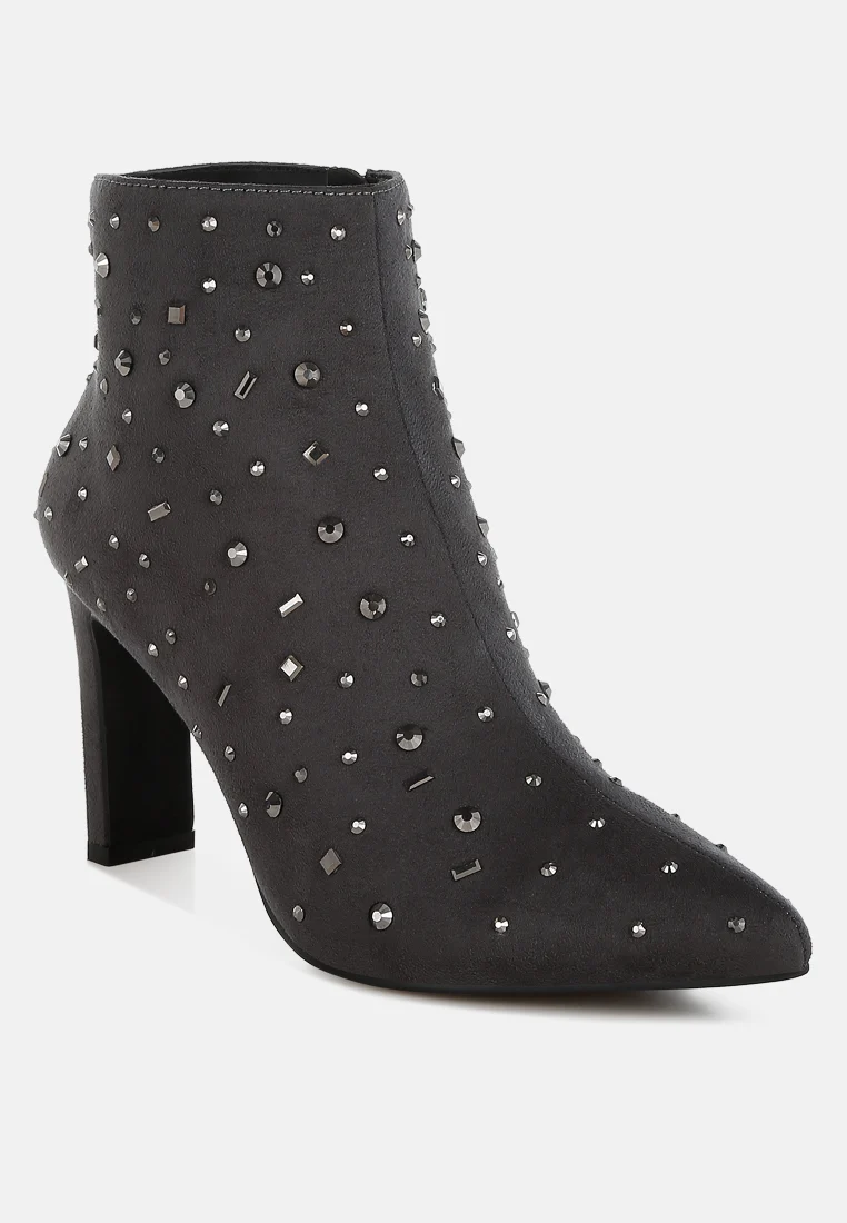 Sakura Diamante Embellished Microfiber Boots - Image 2