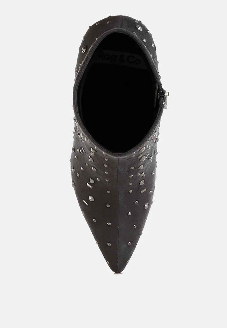 Sakura Diamante Embellished Microfiber Boots - Image 4