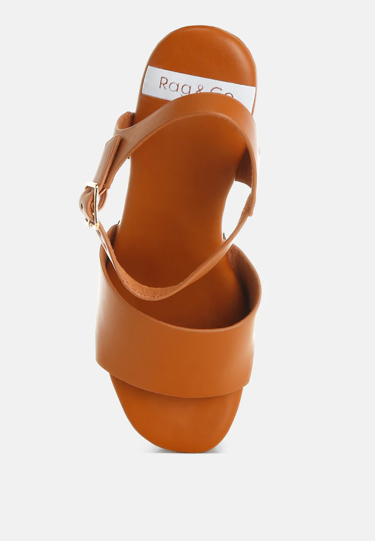 Sawor Recycled Leather High Block Sandals In White - Image 14