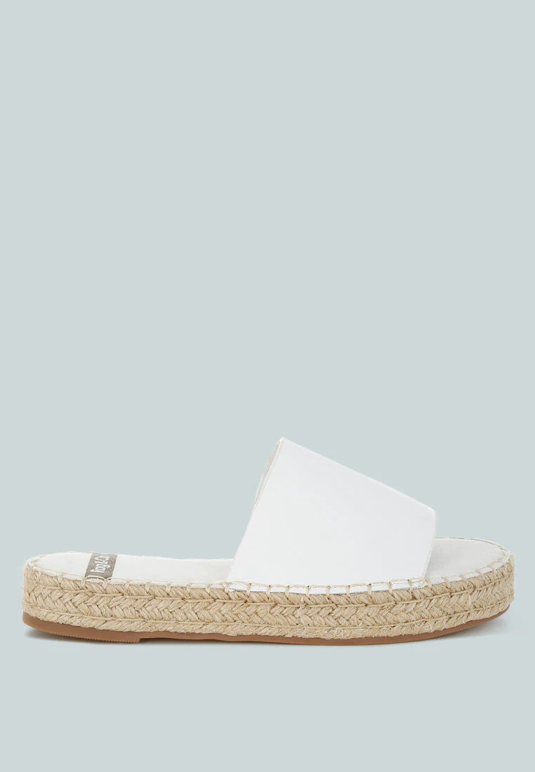 Scalar Genuine Soft Leather Espadrille Flatforms