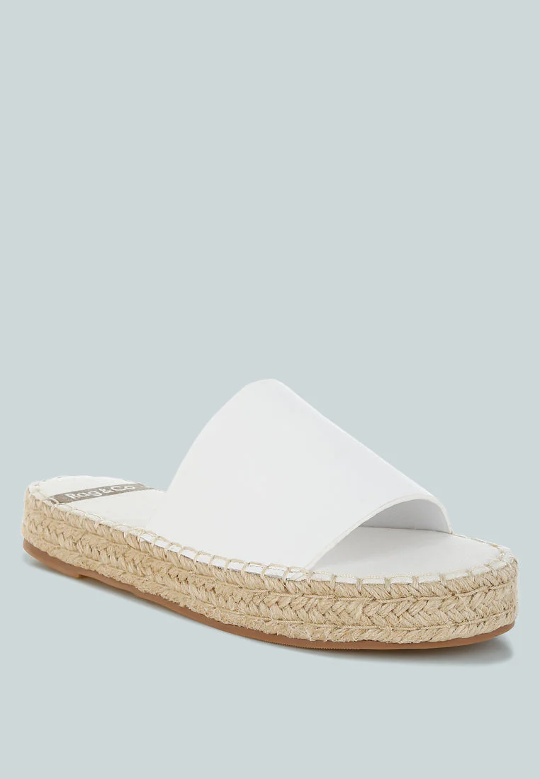 Scalar Genuine Soft Leather Espadrille Flatforms - Image 2