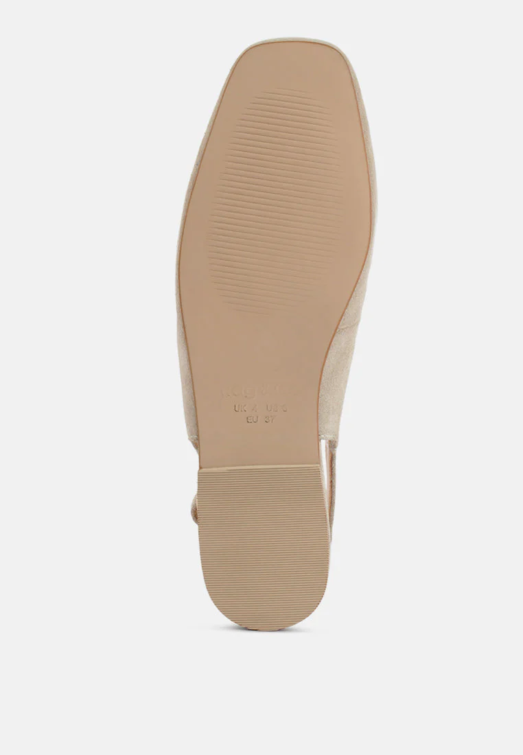Sozani Genuine Suede Leather Slingback Flats - Image 18