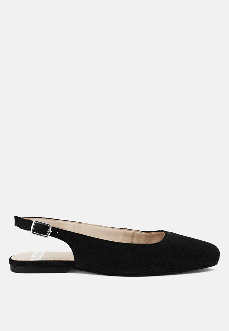 Sozani Genuine Suede Leather Slingback Flats - Image 20