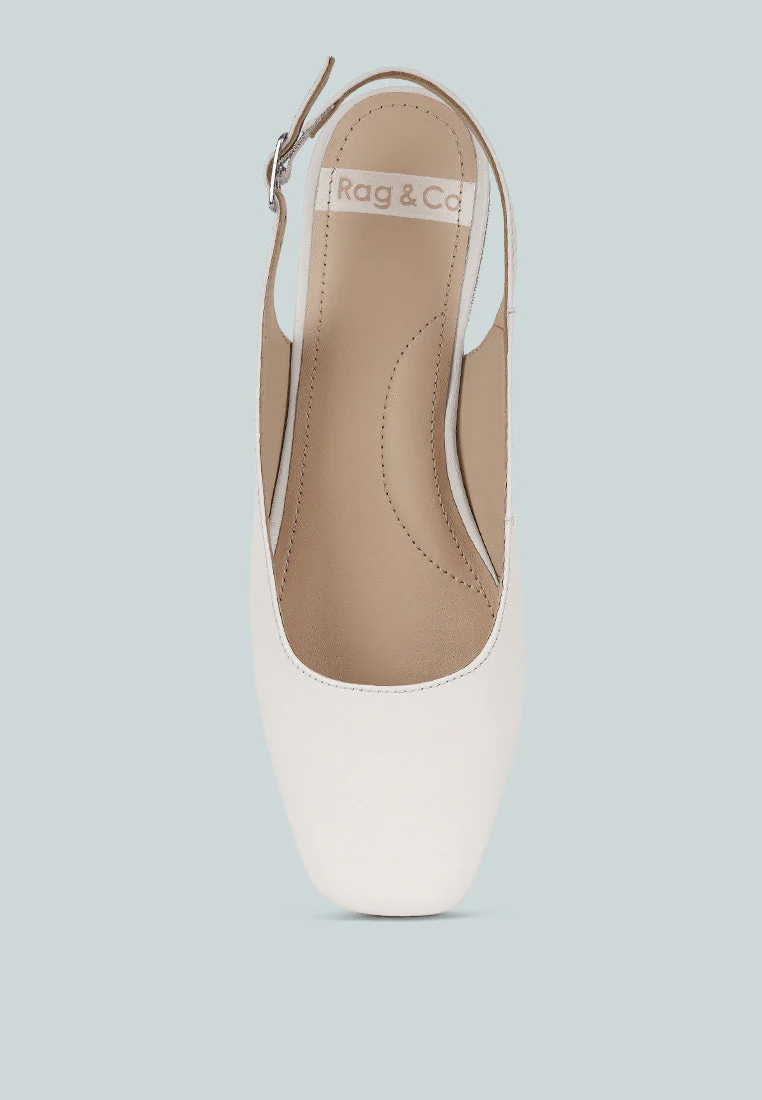 Sozani Real Soft Leather Slingback Flats - Image 4
