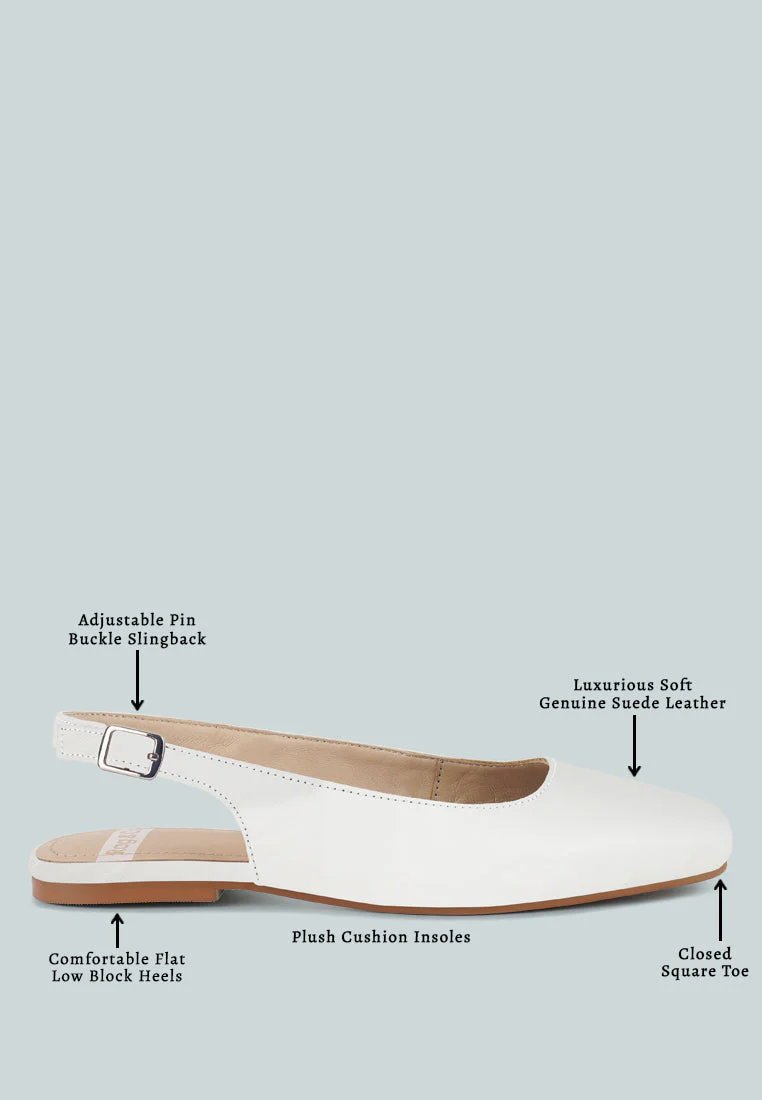 Sozani Real Soft Leather Slingback Flats - Image 6