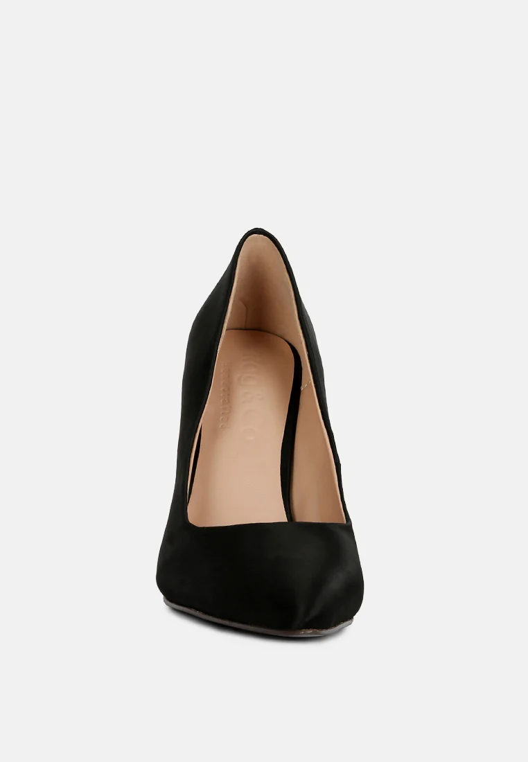 STAKES Black Clear Heel Classic Pump Sandals - Image 3