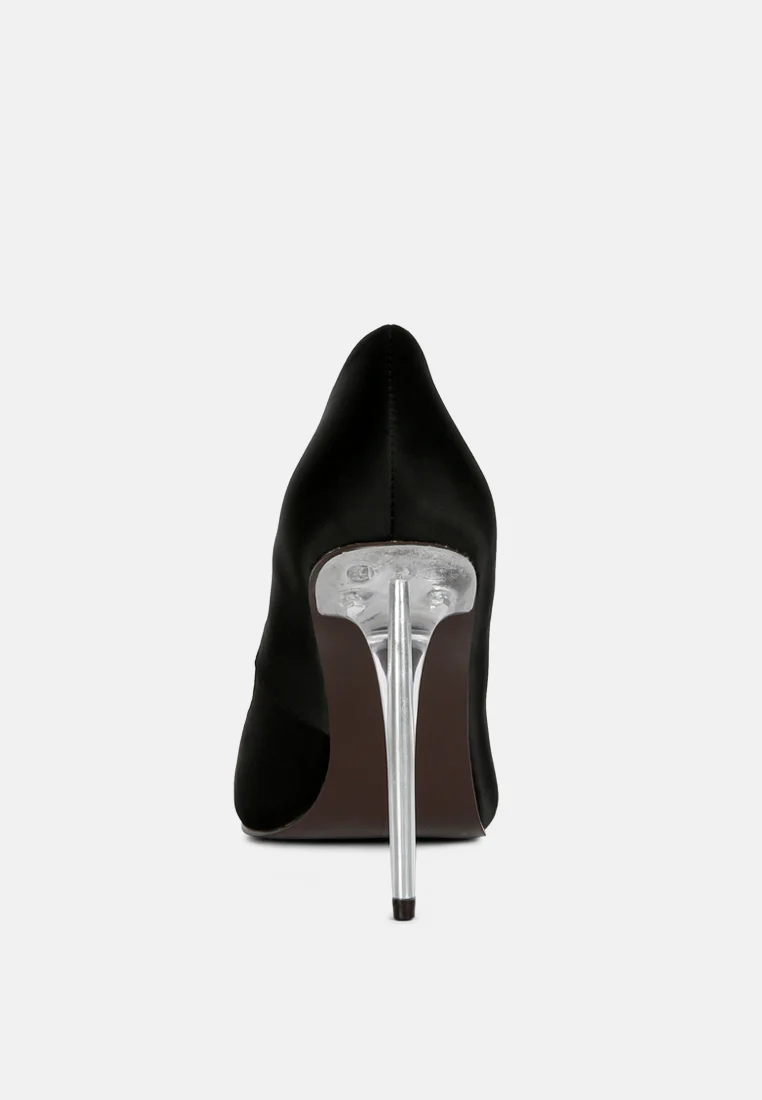STAKES Black Clear Heel Classic Pump Sandals - Image 5
