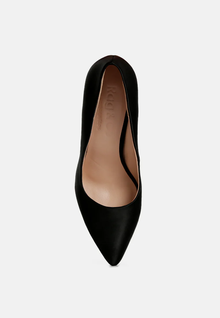 STAKES Black Clear Heel Classic Pump Sandals - Image 6
