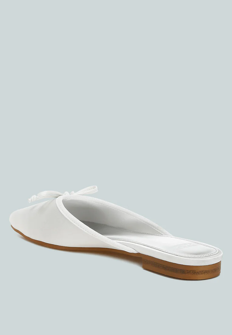 Taylena Satin Bow Detail Mules - Image 3