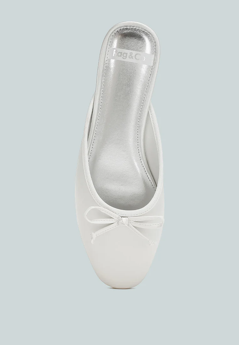 Taylena Satin Bow Detail Mules - Image 4