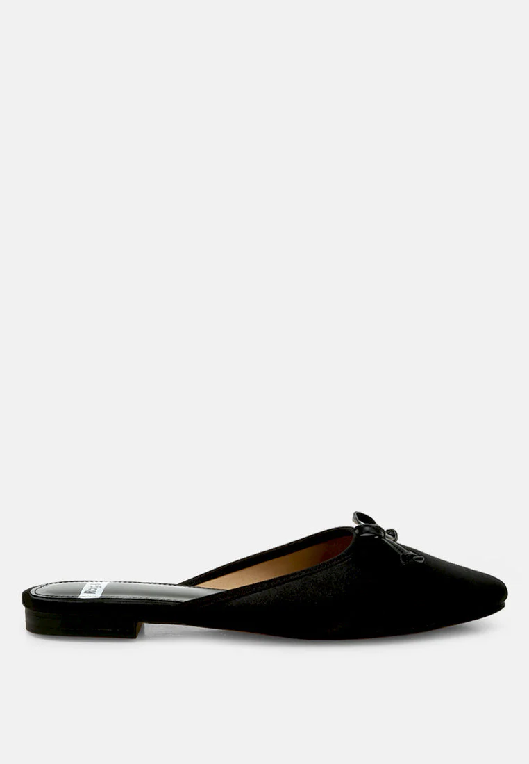 Taylena Satin Bow Detail Mules - Image 7