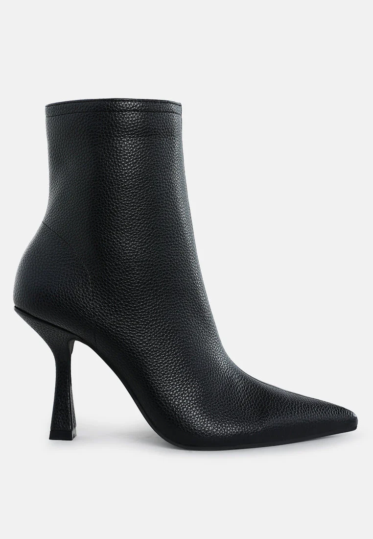 Tentia Metallic Pleather Spool Heel Boots - Image 11