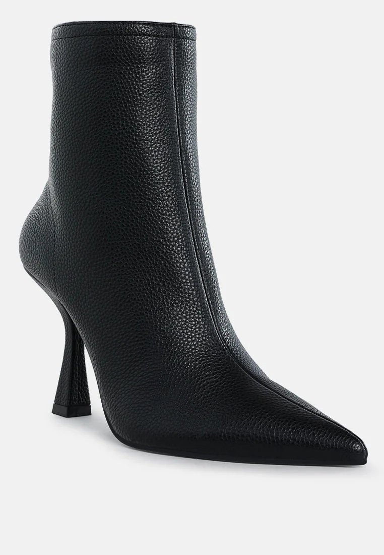 Tentia Metallic Pleather Spool Heel Boots - Image 12