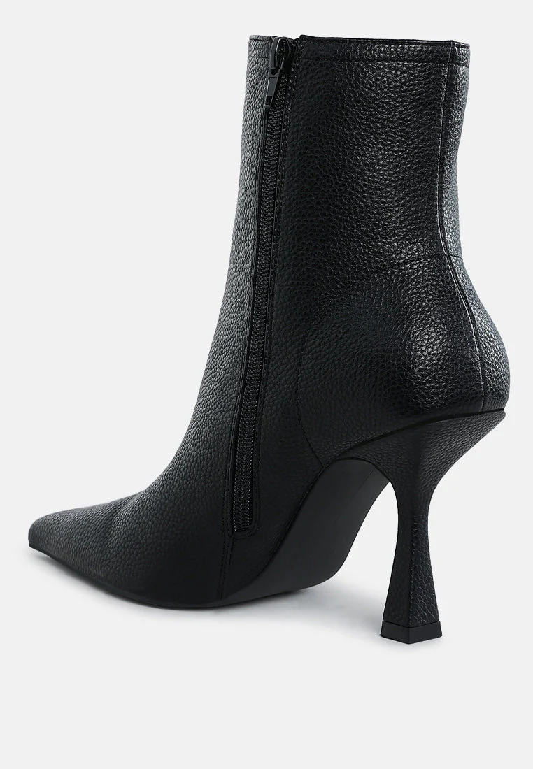 Tentia Metallic Pleather Spool Heel Boots - Image 13