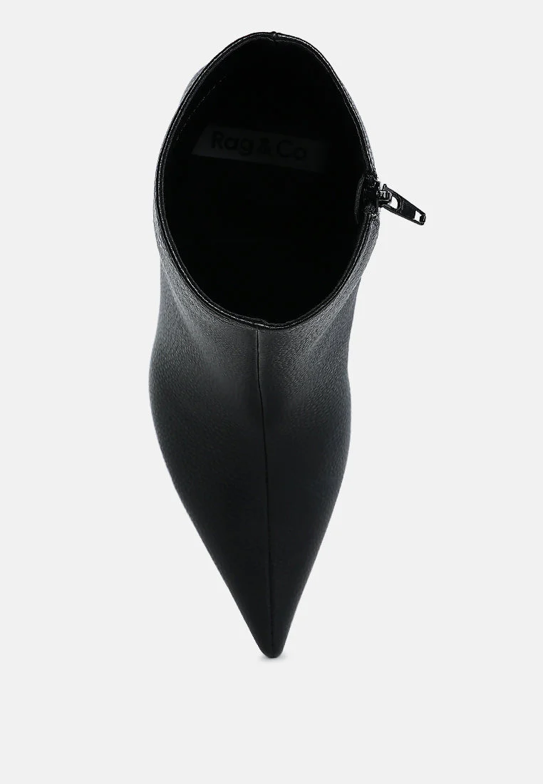 Tentia Metallic Pleather Spool Heel Boots - Image 14