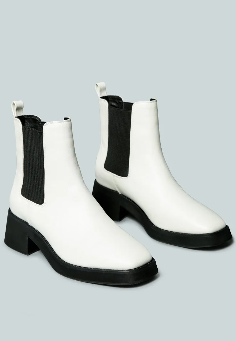 THERON Chelsea Upfront White Boot - Image 2