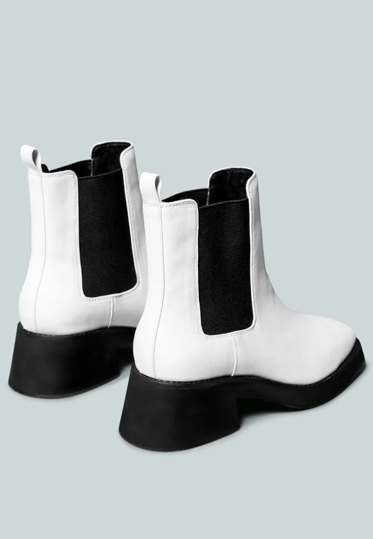 THERON Chelsea Upfront White Boot - Image 3
