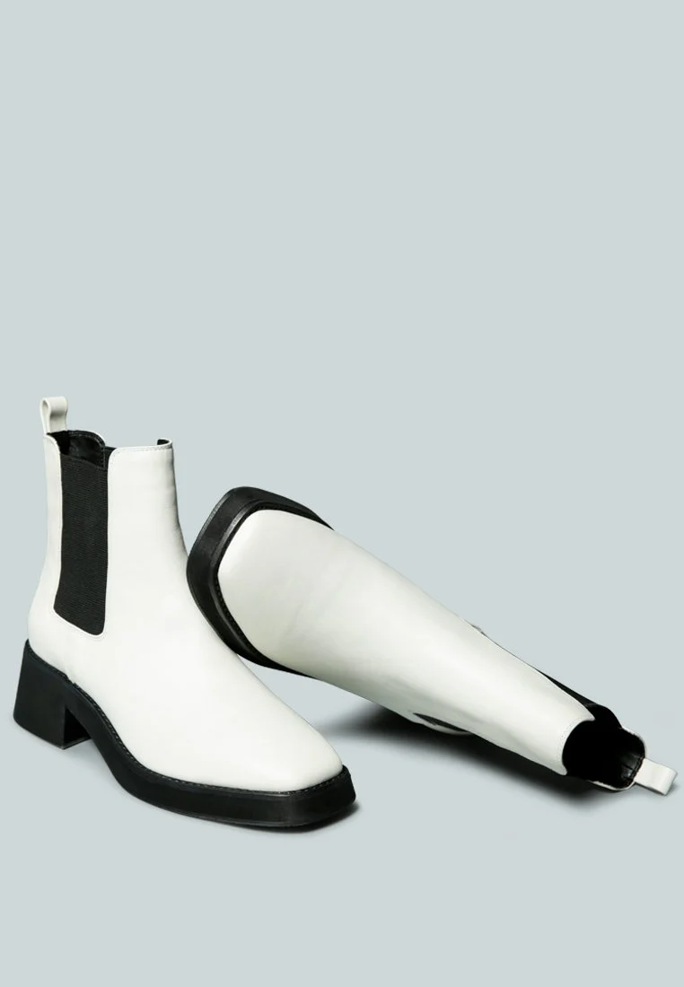 THERON Chelsea Upfront White Boot - Image 4