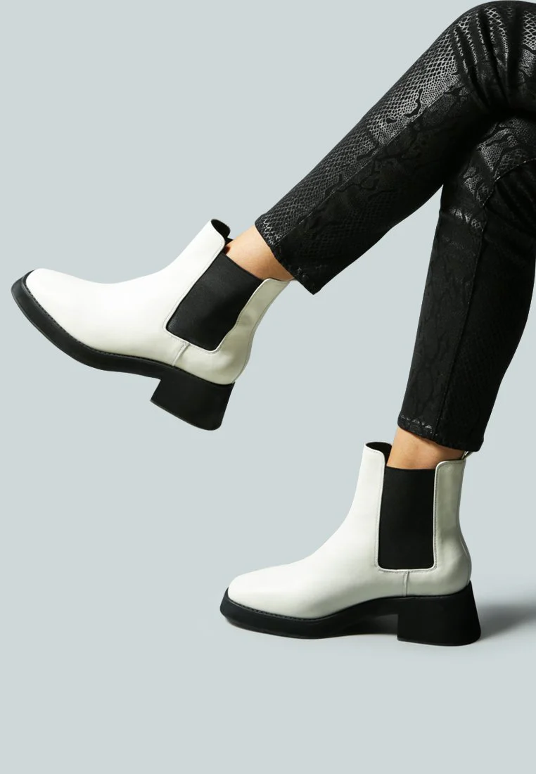 THERON Chelsea Upfront White Boot - Image 5