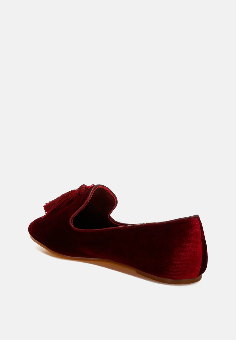 Tromso Iconic Tassel Detail Velvet Loafers - Image 15