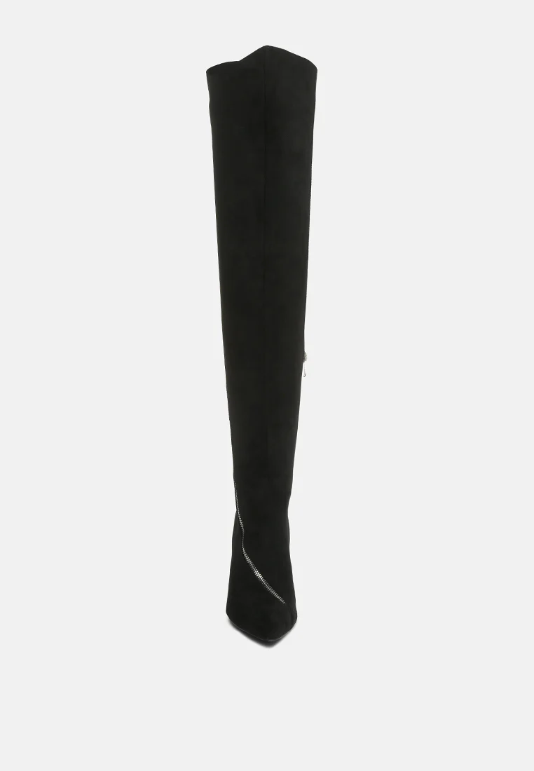 TSARINA Black Zip Around Long Boot - Image 3