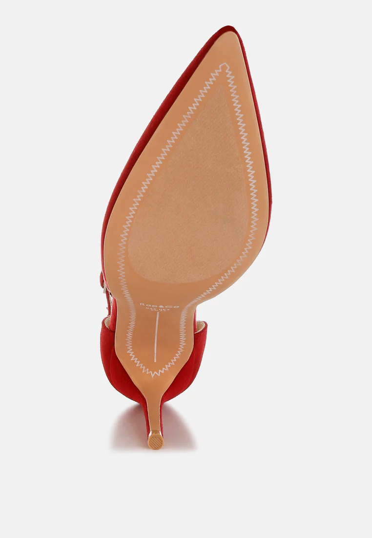 Ushra Microfiber Stiletto Sandals - Image 12