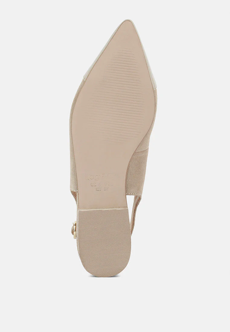 Uwaha Genuine Leather & Real Suede Slingback Flats - Image 11