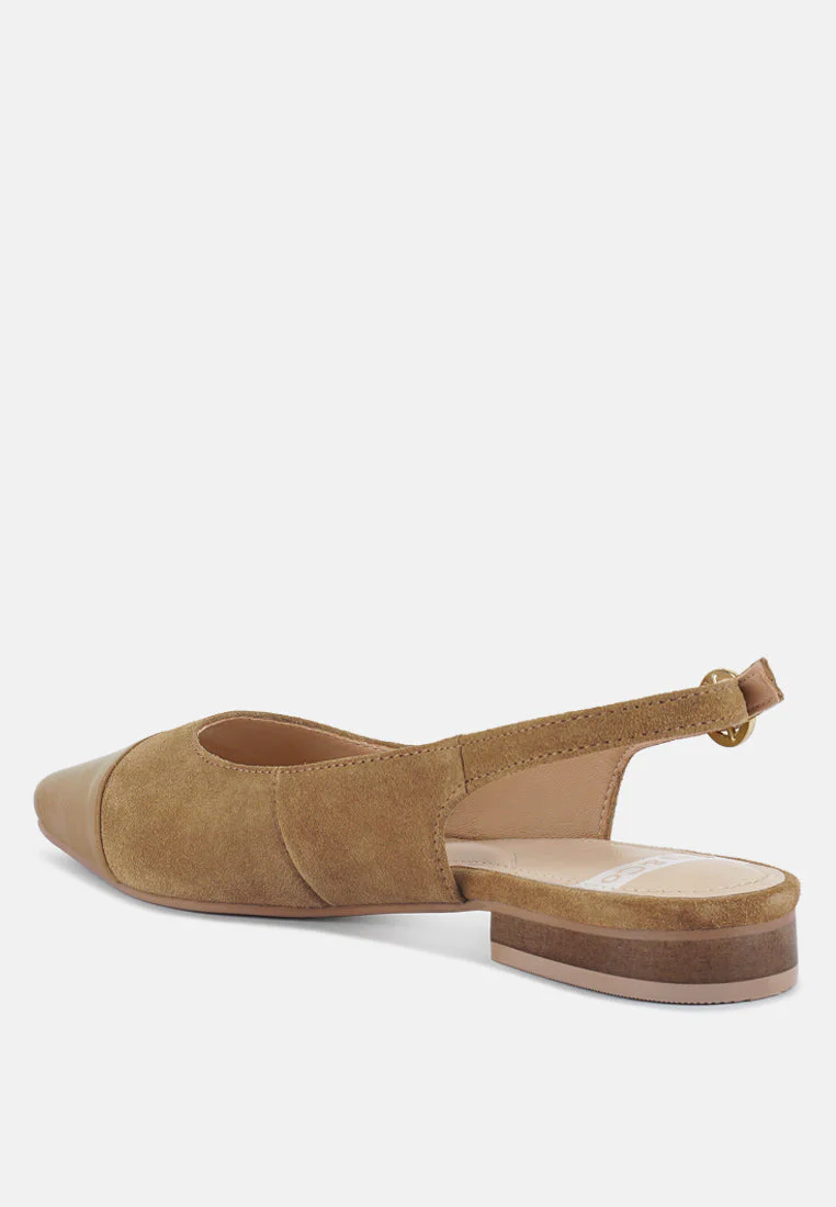 Uwaha Genuine Leather & Real Suede Slingback Flats - Image 14