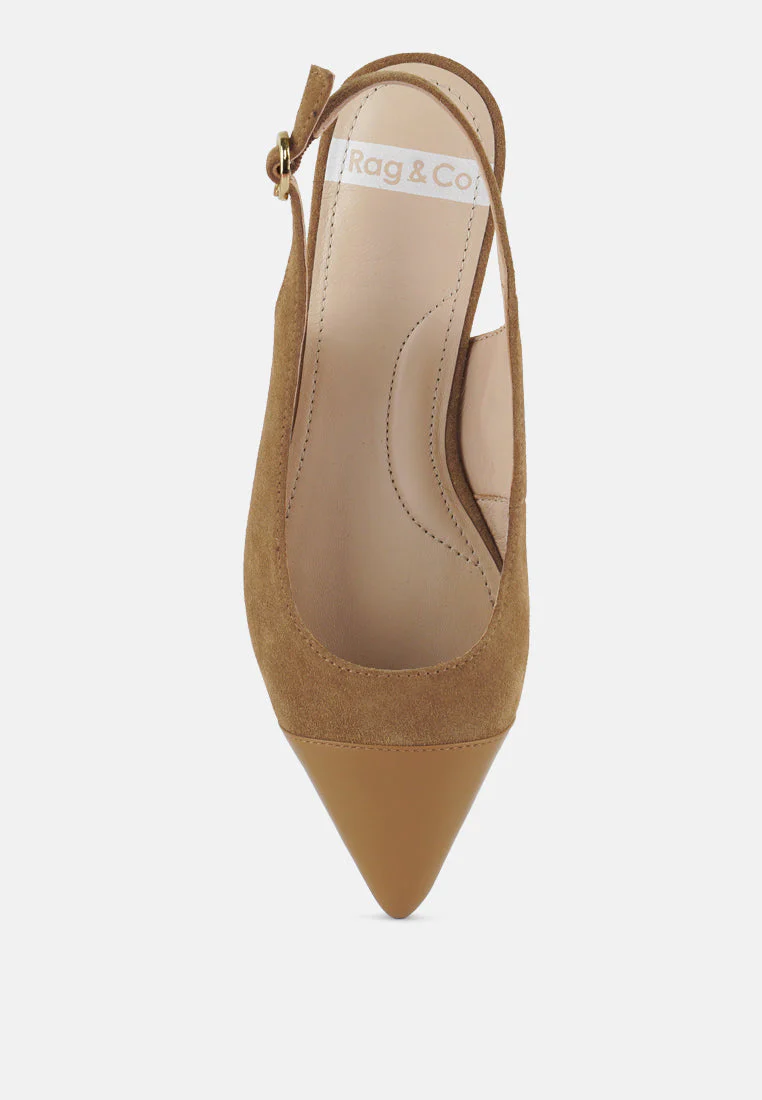 Uwaha Genuine Leather & Real Suede Slingback Flats - Image 15