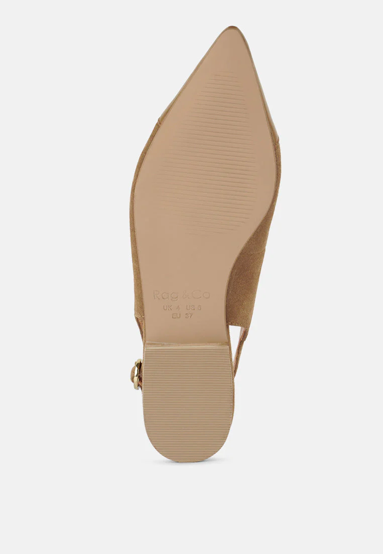 Uwaha Genuine Leather & Real Suede Slingback Flats - Image 16