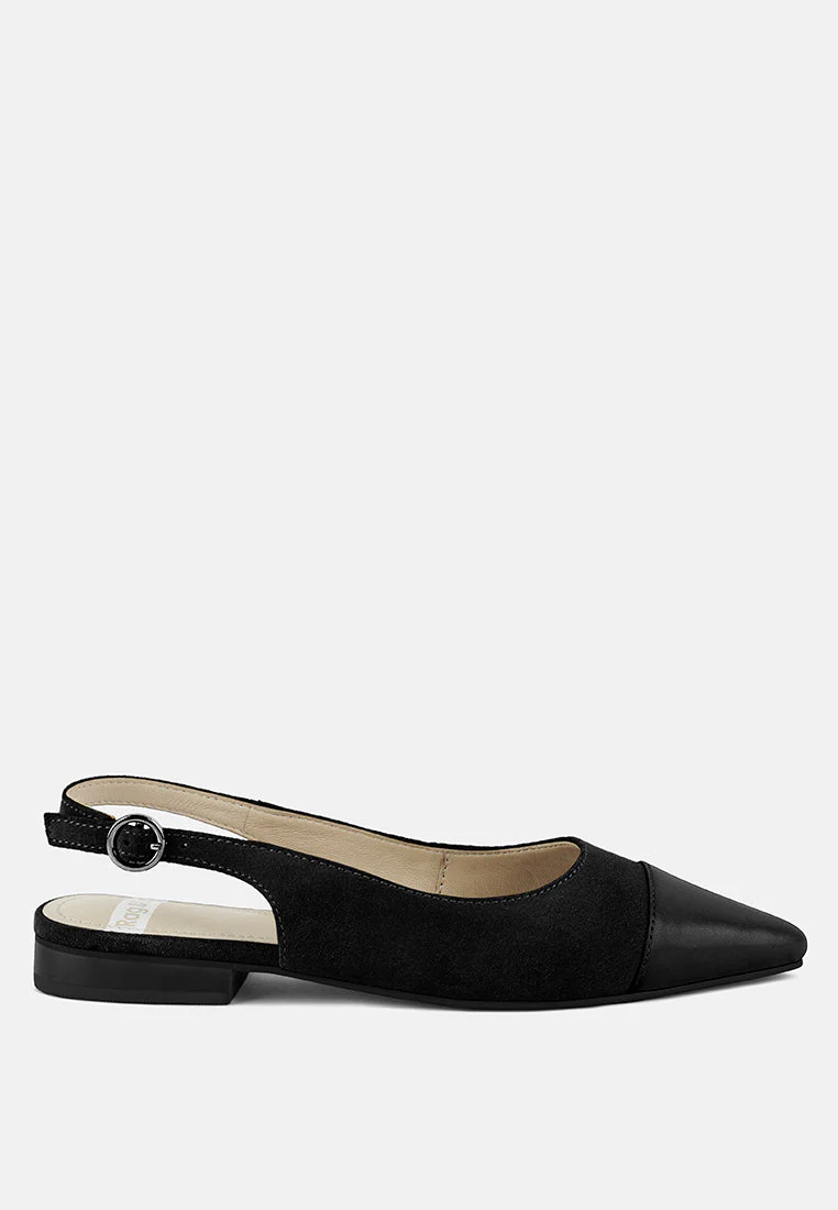 Uwaha Genuine Leather & Real Suede Slingback Flats - Image 17