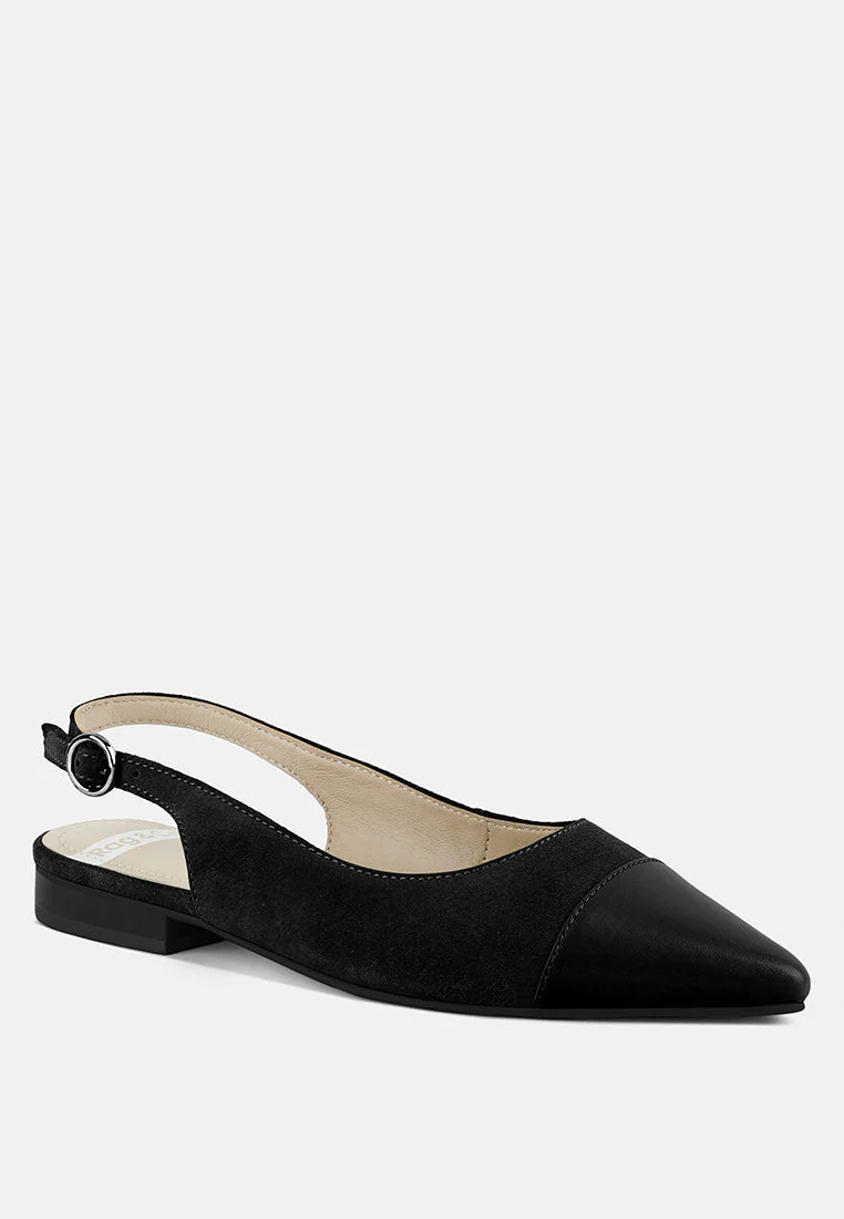 Uwaha Genuine Leather & Real Suede Slingback Flats - Image 19