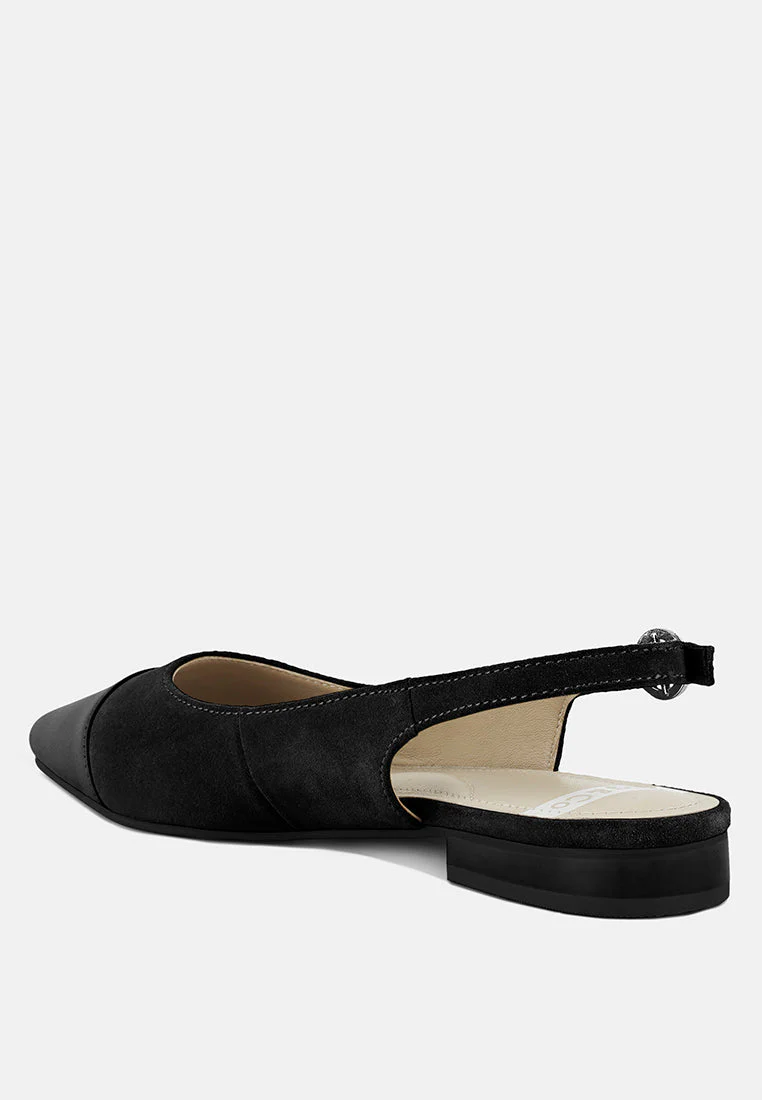 Uwaha Genuine Leather & Real Suede Slingback Flats - Image 20
