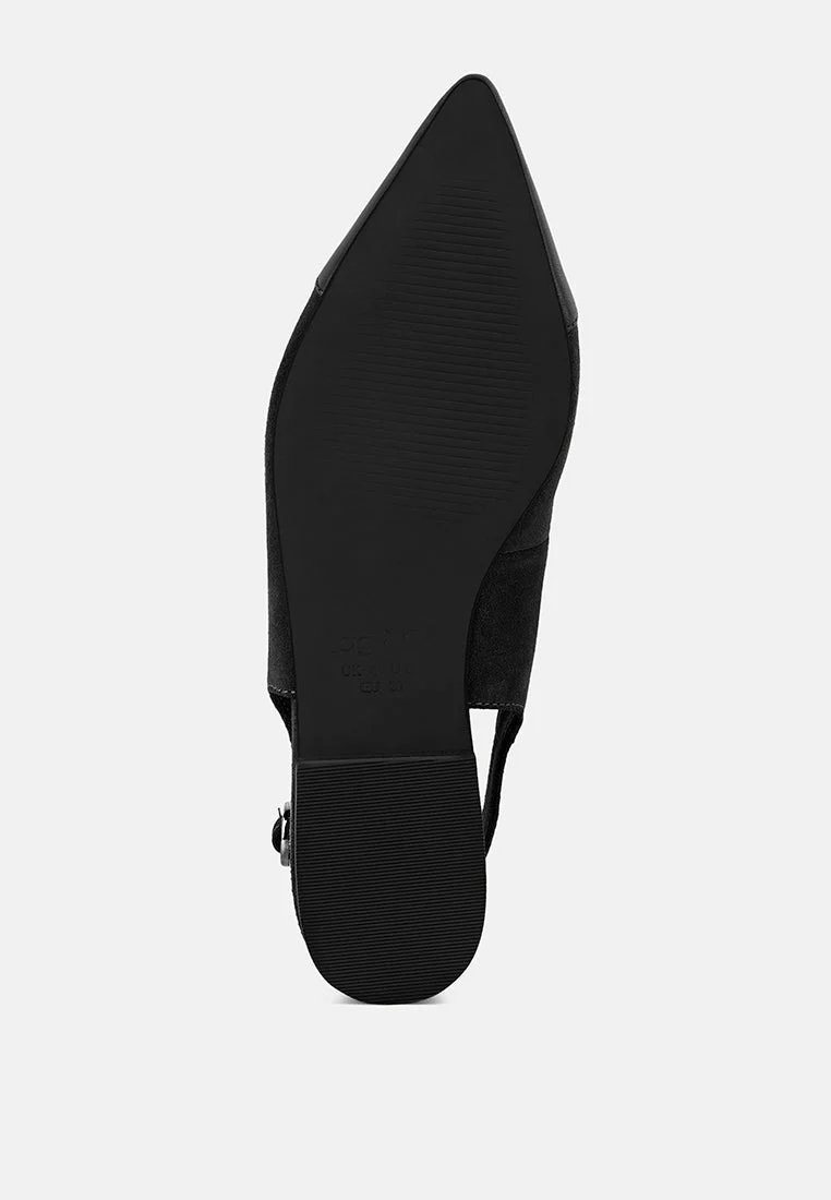 Uwaha Genuine Leather & Real Suede Slingback Flats - Image 22