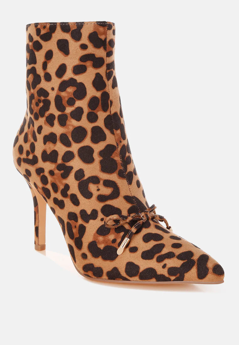 Vilda Leopard Print Stiletto Boots - Image 3