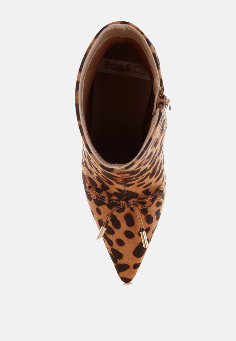 Vilda Leopard Print Stiletto Boots - Image 5