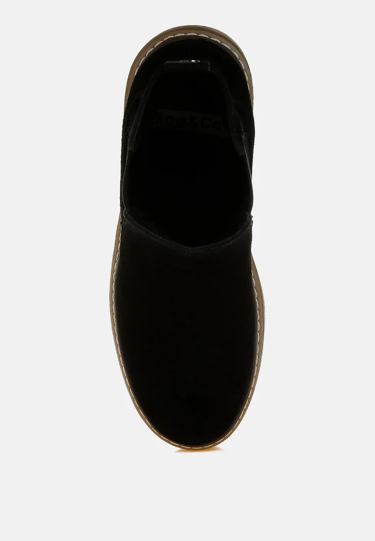 Vostok Suede Chunky Chelsea Boots - Image 14