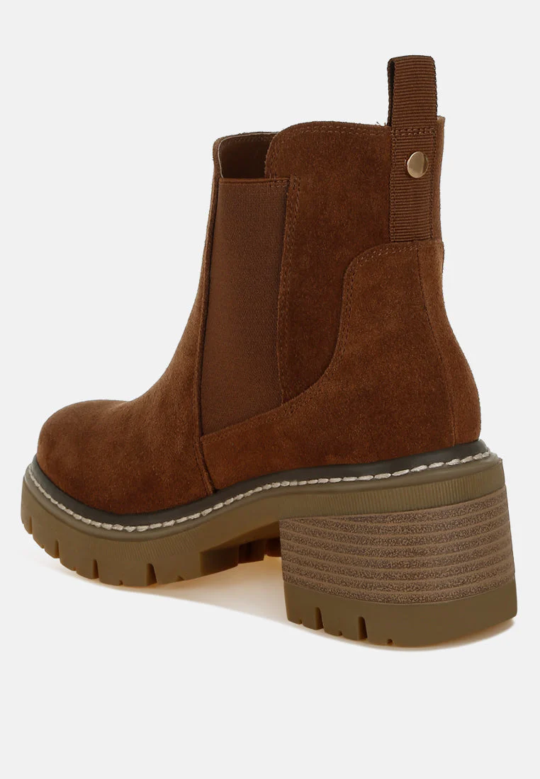 Vostok Suede Chunky Chelsea Boots - Image 3