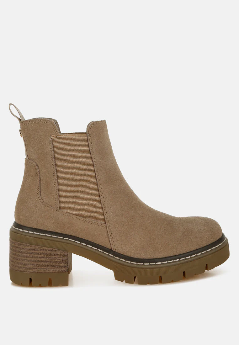 Vostok Suede Chunky Chelsea Boots - Image 6