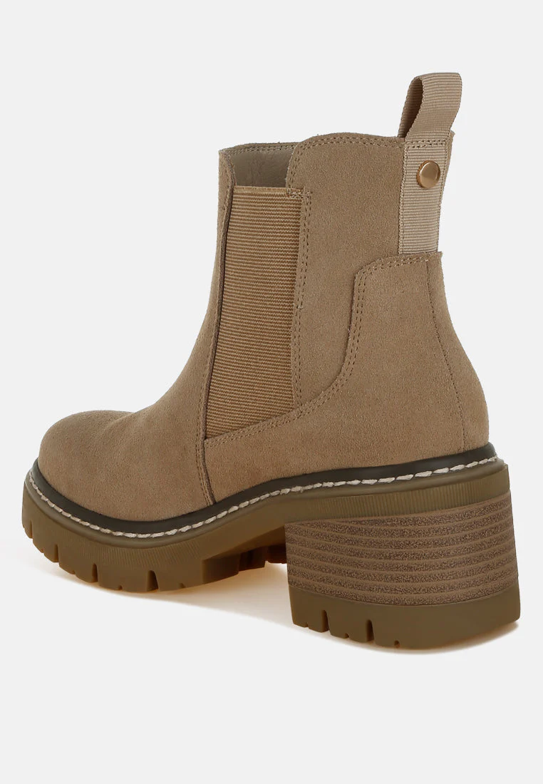 Vostok Suede Chunky Chelsea Boots - Image 8