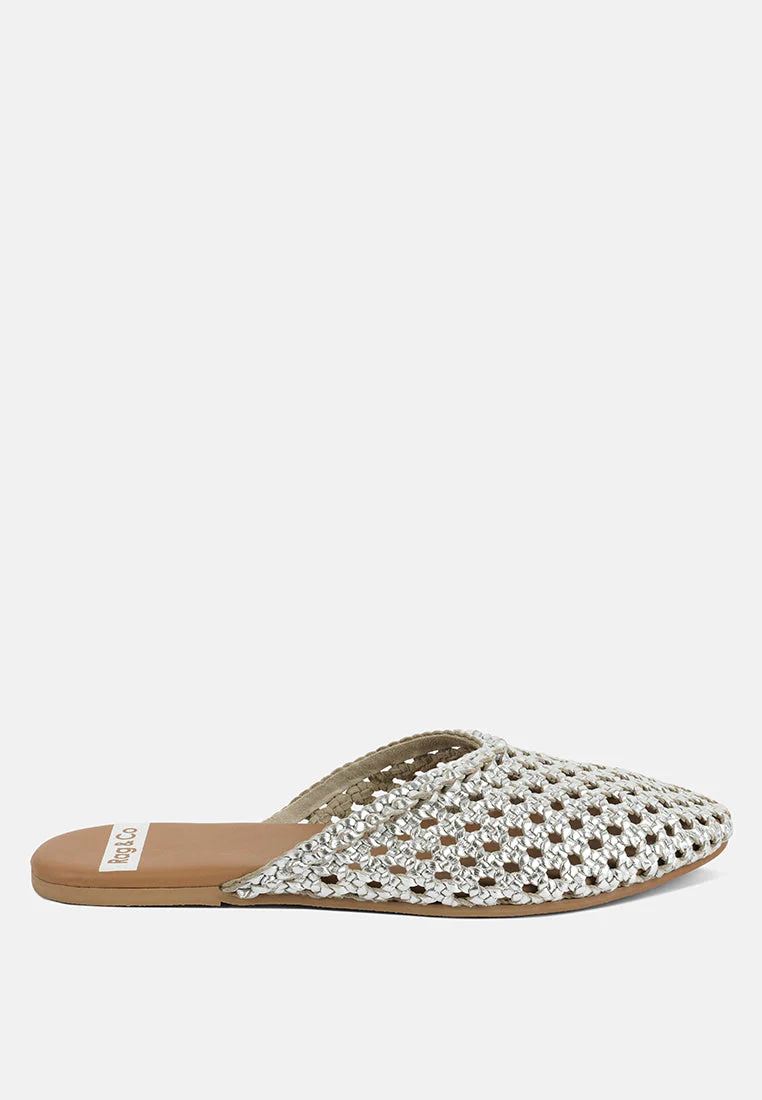 Wendigo Woven Real Leather Mules