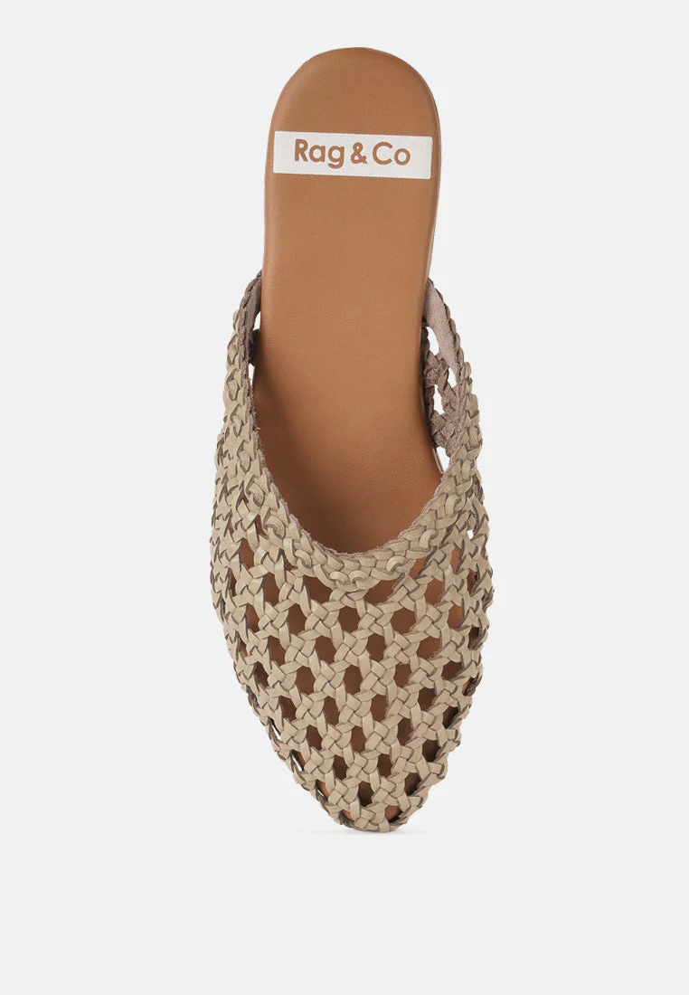 Wendigo Woven Real Leather Mules - Image 11