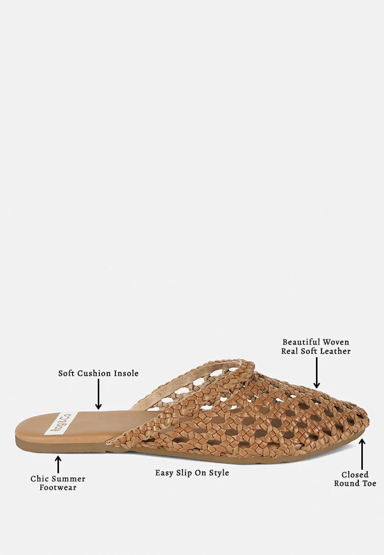 Wendigo Woven Real Leather Mules - Image 19