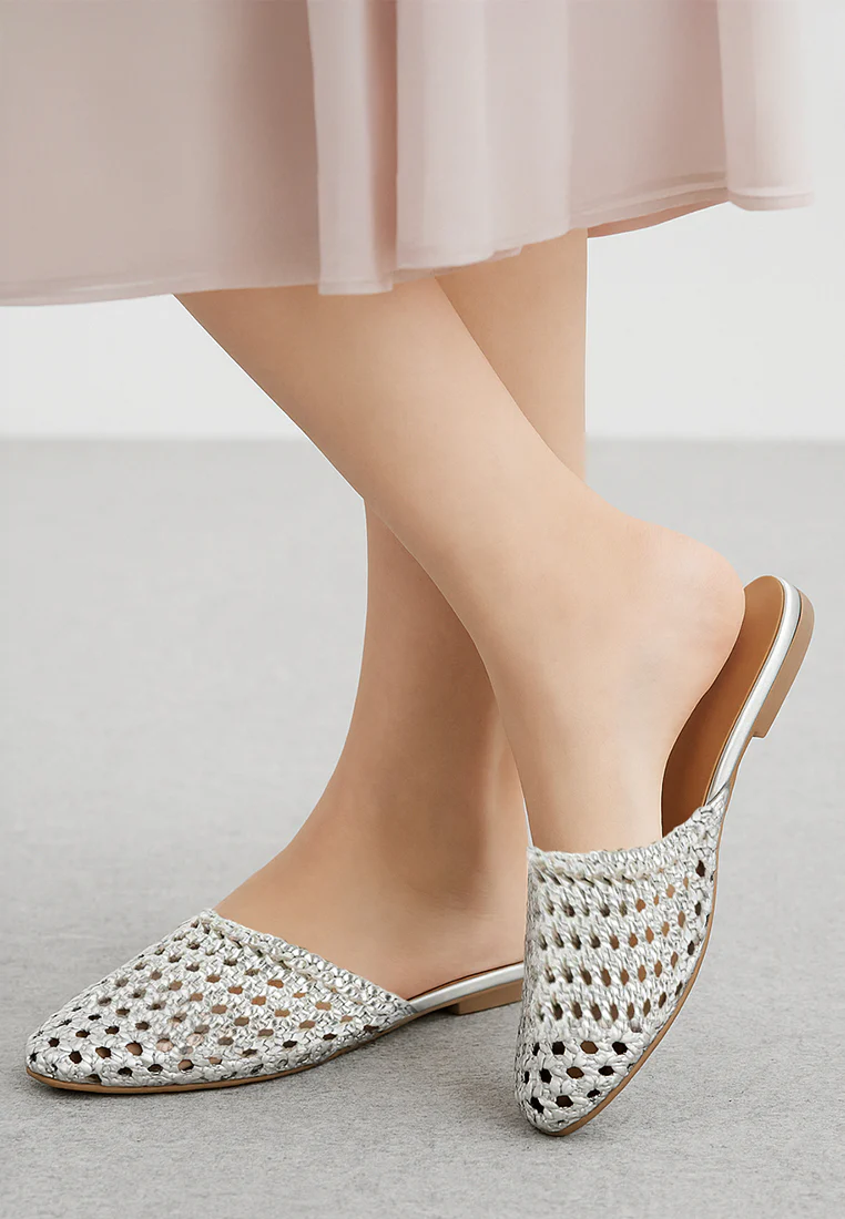 Wendigo Woven Real Leather Mules - Image 2