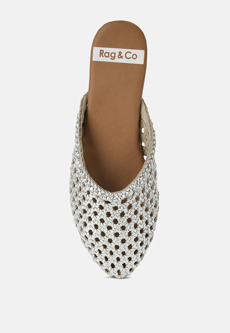 Wendigo Woven Real Leather Mules - Image 5