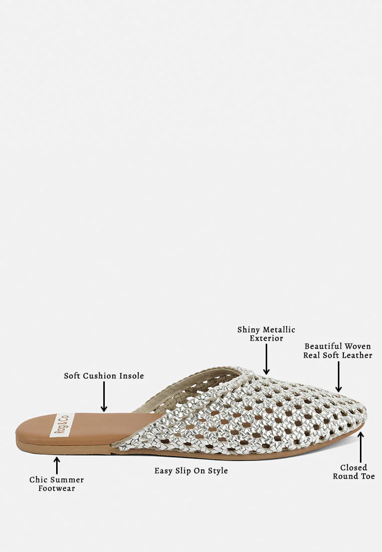 Wendigo Woven Real Leather Mules - Image 7