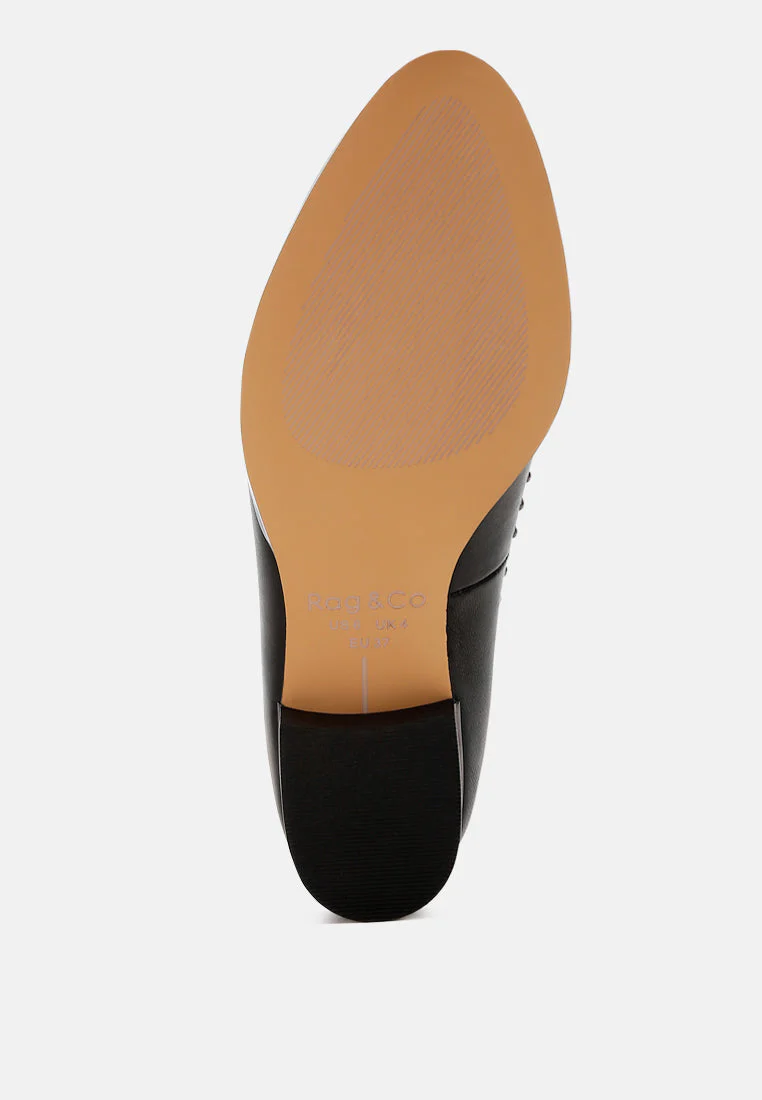 Wolferton Delicate Stud Detail Leather Loafers - Image 18